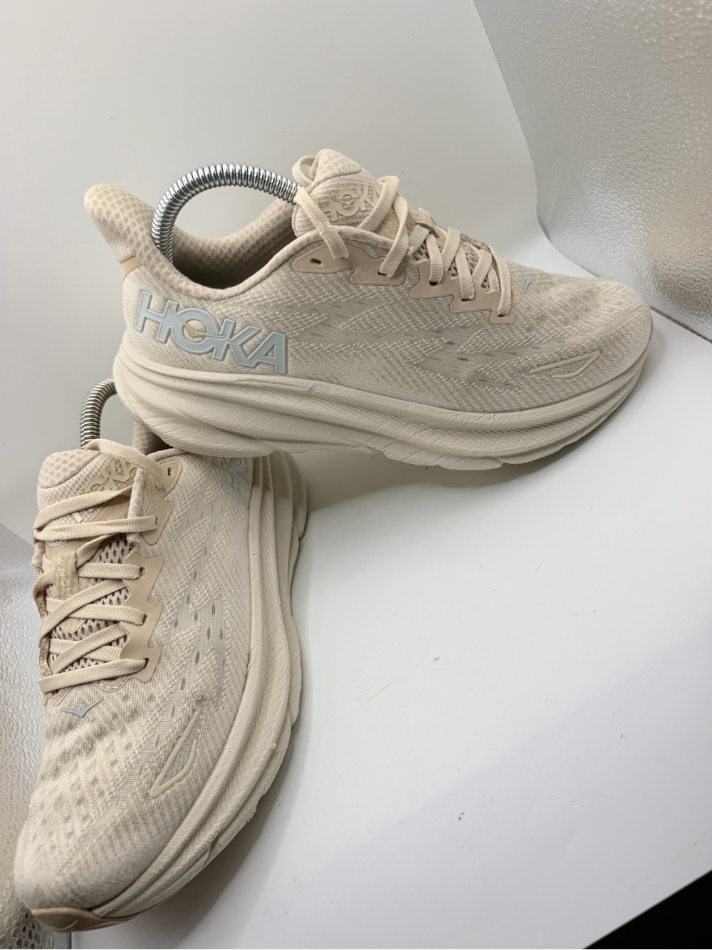 Hoka Women's Neutral Trainer in Light Cream